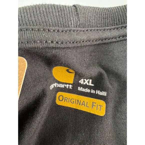 Carhartt T Shirt Mens 4XL Black Long Sleeve Pocket Crewneck Original Fit New NWT - Picture 4 of 6